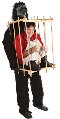 Get Me Outta This Cage Adult Costume Gorilla Funny Illusion Halloween • $200.99