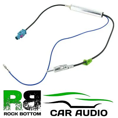 Car Stereo Radio Booster Amplified Fakra To Din Aerial Antenna Adaptor AUDI A4 • £5.79