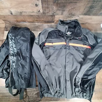 Harley Davidson Rain Jacket Pants Suit Men's Large 98300-14VM • $110