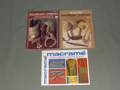 3 Vintage Jewelry Belts & Purses Shoulder Bags Macrame Books Patterns 1970's • $8.95