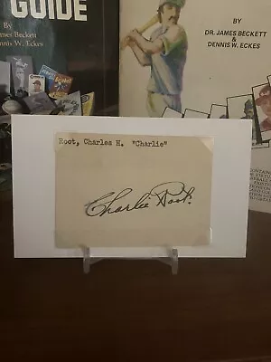 Charlie Root Signed Vintage Cut 1932 Cubs HOF Pitched Babe Ruth Called Shot • $128