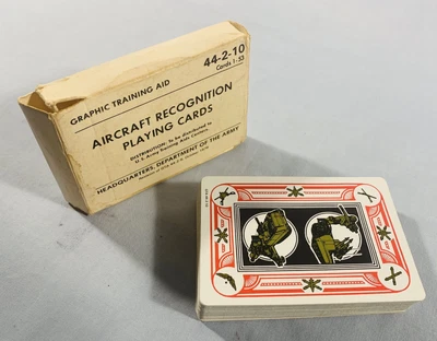 $7.95 • Buy U.S.. Army AIRCRAFT RECOGNITION PLAYING CARDS, Compete Full Set, October 1979