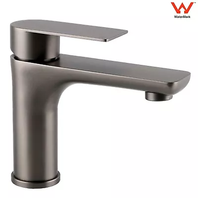 WELS Basin Mixer Bathroom Vanity Cabinet Sink Flick Tap Round Gun Metal Grey • $89