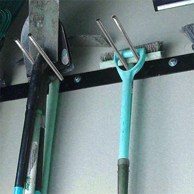 £18.99 • Buy Metal Hanging Rack Garden Tools Holder Garage Wall Storage Organiser Wall Fixing