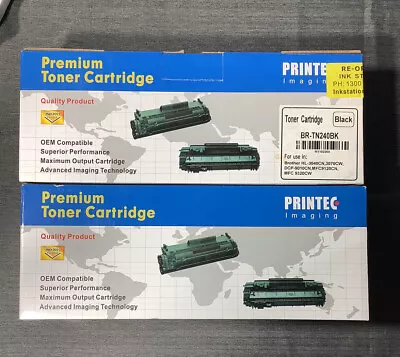 NEW Compatible 2x Brother TN 240BK Toner Cartridges Plus Free Postage • $32