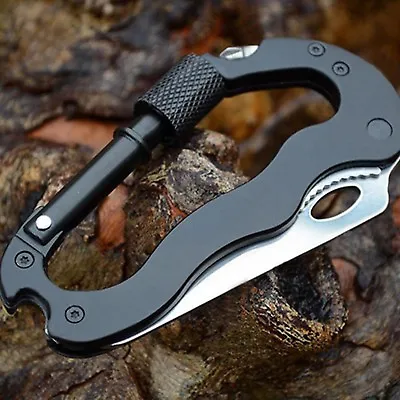 7 In 1 Multi-functional Knife Updated Carabiner Keychain Camping Survival Gear • $16.14