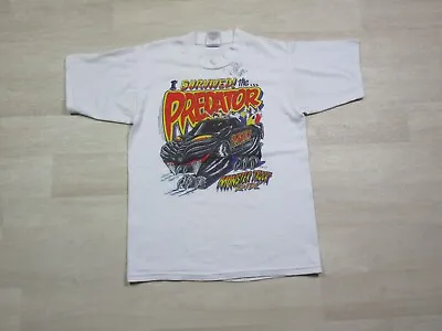 Vintage Predator Monster Truck Ride Racing T Shirt Men's (S) Y2K Autographed • $74.98