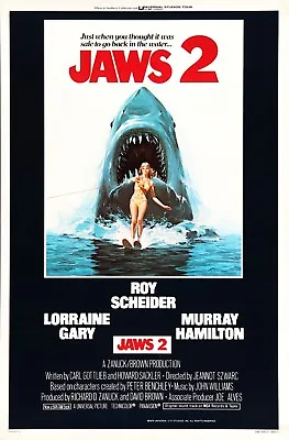 Jaws 2 Poster A4 A3 A2 A1 Cinema Movie Large Format • £5.99