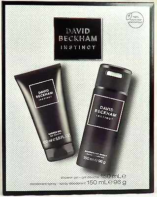 David Beckham Instinct 150ml Shower Gel & 150ml Deodorant Male Men Gift Set • £10.95