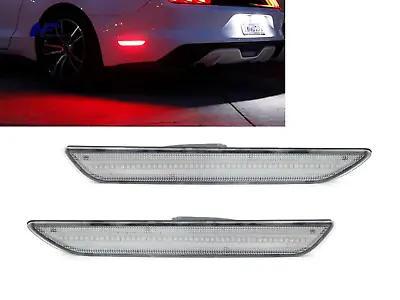 Clear Lens White LED Rear Side Marker Lamps Reflector Lights For 2015-up Mustang • $18.99