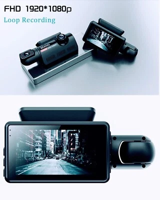$69.99 • Buy Uber Dual Lens Car Dash Cam FHD 1080P Front Cabin Car Dash Camera Night Vision