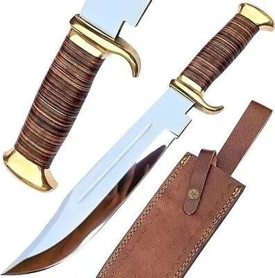 Custom Handmade D2 18  Hunting Crocodile Dundie High Polish Survival Bowie Knife • $39.99