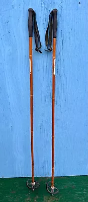 NICE OLD Vintage Set Of Bamboo Snow Ski Poles Measuring 50  Long • $25.66