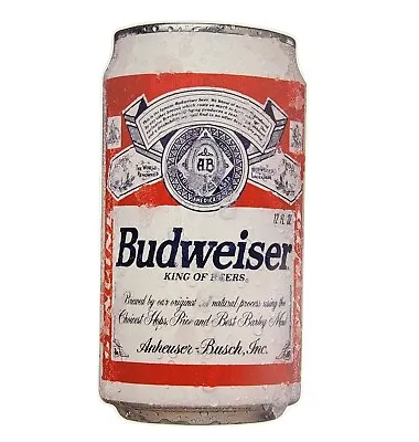 Vintage 1994 NEW Genuine Budweiser Beer Can Sticker Decal Logo 7.5 X14.5  Gift • $9.50