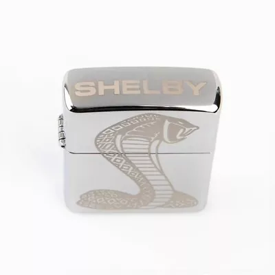 Shelby Super Snake Cobra Logo Engraved Chrome Zippo Lighter Ford Mustang GT500 • $49.99