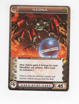 Chaotic Creature Card Danian Kebna Mid Energy • $1.50