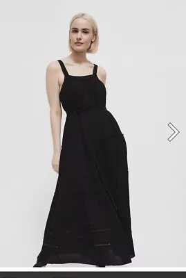 WITCHERY Trim Detail Maxi Dress Size 12  Black • $20