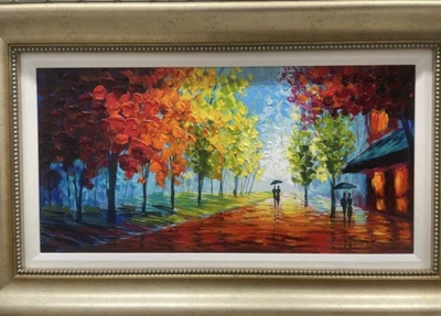 $1500 • Buy Slava Ilyayev 2014 “a Stroll Through The Park” Embellished On Wood