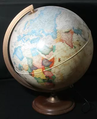 Vintage Technodidattica Large World Globe Illuminated Light Up AF 16  Height • £29.99