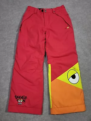 Snaggletooth 686 Snowboard Suit Pants Youth Boys XL Red Yellow Monster • $64.99