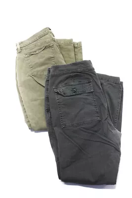 J Brand J Crew Women's Skinny Jeans Cargo Pants Green Gray Size 31 10 Lot 2 • $42.69