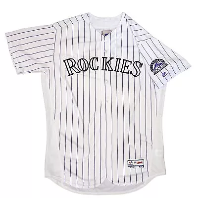 Mens MLB Colorado Rockies Authentic On Field Flex Base Jersey - Home White • $79.97