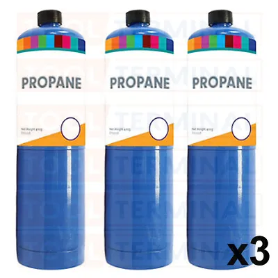 £25.99 • Buy 3Pk Propane Gas 400g Bottle Disposable Cylinder Plumbers Blow Torch Jet Burner
