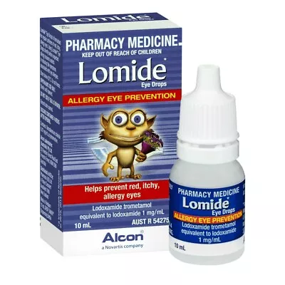 Lomide Eye Drops 10mL Allergy Prevention Red Itchy Eyes • $38.59
