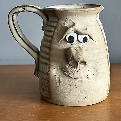 Vintage Pretty Ugly Pottery Glazed Stoneware Mug - Handmade • £7