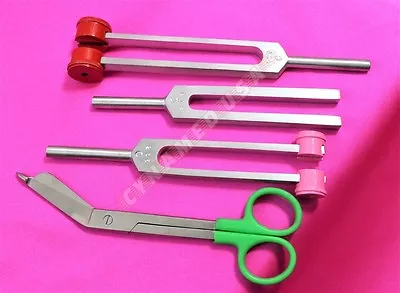 4 Tuning Fork Set Medical Surgical Chiropractic Physical Diagnostic Instruments • $12.87