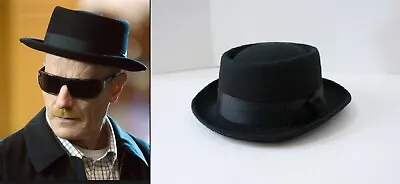 Halloween Heisenberg Style Black Pork Pie Hat Walter White Bowler Hat G2220 • $24.99