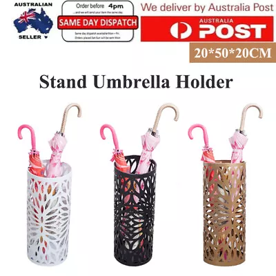 $48.18 • Buy Quality Metal Umbrella Holder Laser Cut Stand Floor Vase 50x20x20cm 3 Colors AU
