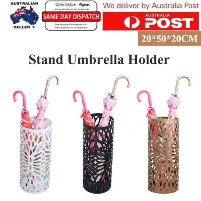 $48.18 • Buy Quality Metal Umbrella Holder Laser Cut Stand Floor Vase 50x20x20cm 3 Colors AU