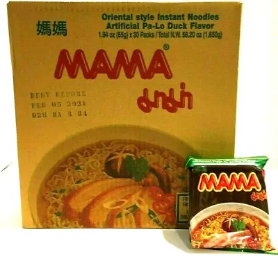 Mama Pa-Lo Duck Instant Noodles 1.94 Oz X 30 Packs ~ US SELLER~ Exp: 2/01/2025 • $19.99