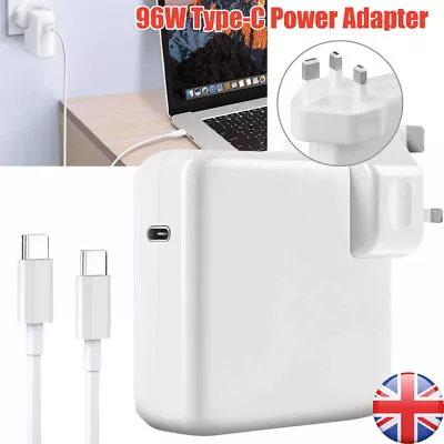 96W USB Type-C Fast Charger Power Adapter For Apple MacBook Air MacBook Pro 2m • £17.09