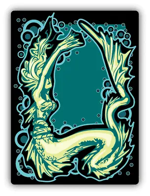 Mermaid Neon Bubbling Car Bumper Sticker Decal • $2.75
