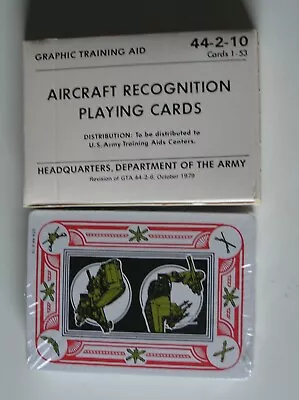 $13.95 • Buy US Army Aircraft Recognition Playing Cards - NEW AND SEALED!