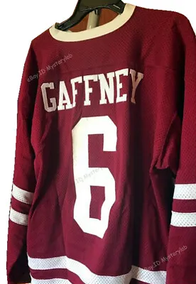 Movie Julie  The Cat  Gaffney #6 Hockey Jersey Mighty Ducks Stitched Red • $55