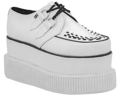 £94.99 • Buy T.U.K. A8640 Rare Tuk Full White Leather Triple Sole Viva Creepers  Mondo