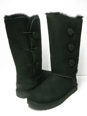 Ugg Bailey Button Ii Triplet Women Tall Boots Black Us 7 /uk 5 /eu 38 /jp 24 • £165.42