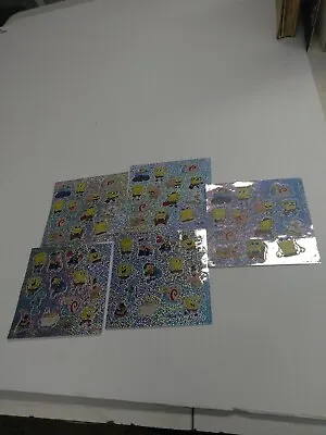 (1) PO NM Vintage Spongebob Square Pants Stickers Lot 5 Sheets Of Unused... • £8.48