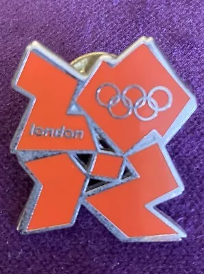 Official London 2012 Olympic Games Orange Pin Badge • £4.99