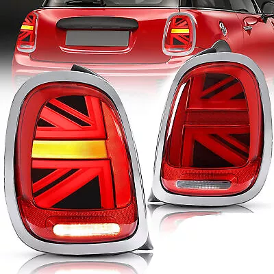 VLAND Red Full LED Tail Lights For Mini Cooper F55 F56 F57 2014-2022 Rear Lamps • $189.99