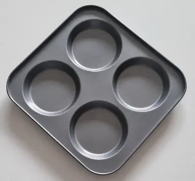 Large Yorkshire Pudding Tin 4 Cup Grey Non Stick Easy Clean Oven Baking Tray • £6.99