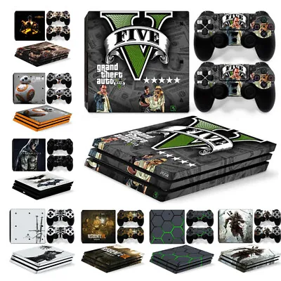 $21.12 • Buy HOT Vinyl Decal Cover Skin Sticker For Sony PS4 Pro Console 2 Controllers Set
