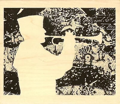 Military Taps Collage Wood Mounted Rubber Stamp Impression Obsession G13724 New • $19.90