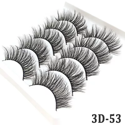 5 Pairs 3D Fake Eyelashes Long Thick Natural False Eye Lashes Set Mink Makeup UK • £3.99