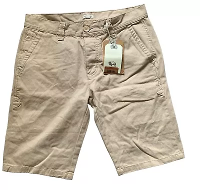 £10 • Buy Bellfield Clothing Company- Shorts - Stone- 32 Waist New With Tags