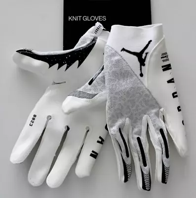 Nike Jordan Vapor Knit Football Gloves Men's Medium White/Black/Grey • $32.95