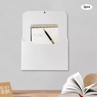 2Pcs Magnetic File Holder Wall Mounted File Organizer Paper Holder Office School • $19.08